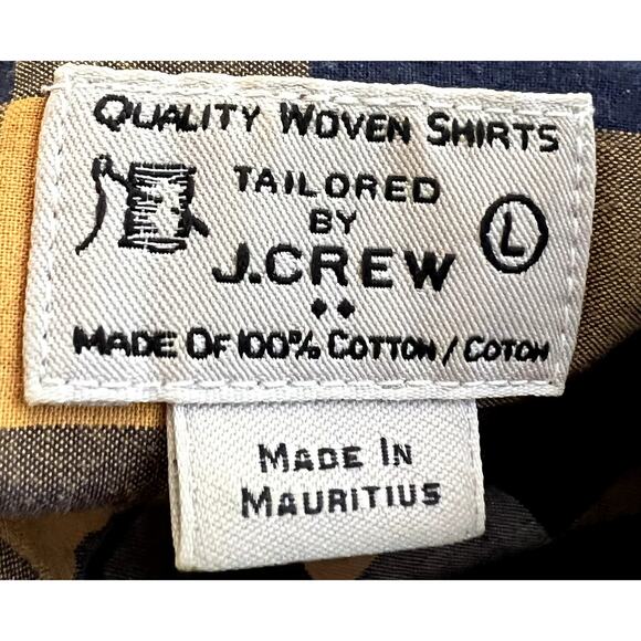 J. Crew Shirt Mens Large Multicolor Plaid Cotton Collar Button Down Long Sleeve - Picture 3 of 7